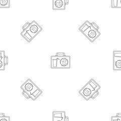 Sticker - Lunch bag icon. Outline illustration of lunch bag vector icon for web design isolated on white background