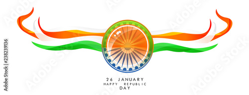 Illustration Of Happy Indian Republic Day Poster Or Banner