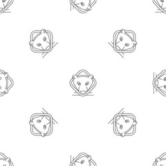 Poster - polar bear head pattern seamless vector repeat geometric for any web design