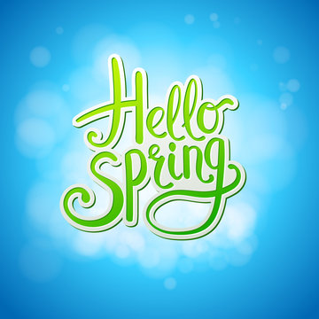 Happy sparkling Hello Spring card design