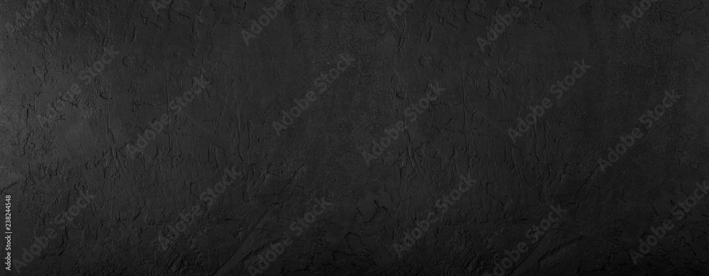 Black stone background, grey cement texture. Top view, flat lay - obrazy, fototapety, plakaty 