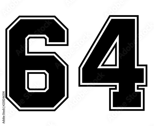 Classic Vintage Sport Jersey Number 64 