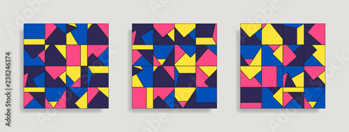 Cuadros en Lienzo Abstract geometric seamless pattern