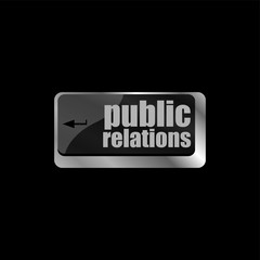 Aufkleber - Advertising concept: computer keyboard with word Public Relations