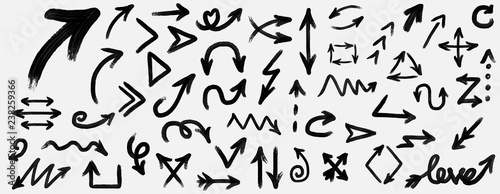 Fotografía Arrow vector. arrow hand.arrow draw.arrows set