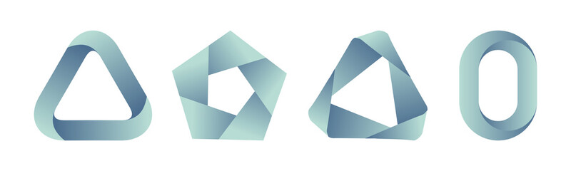 Wall Mural - set of gradient logos templates.