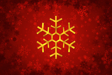 Poster - Gold Snowflake christmas decoration