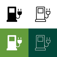 Canvas Print - Electric Pump Icon Set