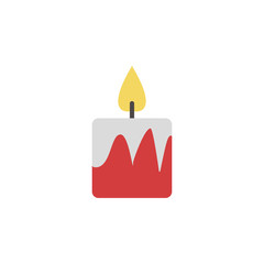Poster - Candles Christmas 2 colored line icon. Simple hand drawn color element illustration. Candles Christmas outline symbol design from Christmas set