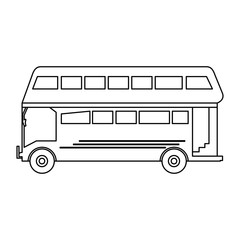 Sticker - London bus vehicle in black and white