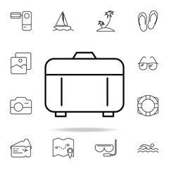 Poster - suitcase icon. Element of simple icon for websites, web design, mobile app, info graphics. Thin line icon for website design and development, app development on white background
