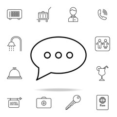 Poster - bubble messages icon. Element of simple icon for websites, web design, mobile app, info graphics. Thin line icon for website design and development, app development on white background