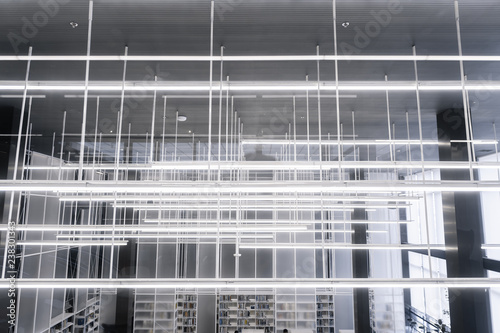 Fluorescent Ceiling Lamp Modern Design In The Co Working Space
