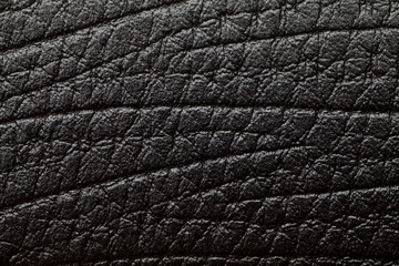 Wall Mural - Close-up of black leather texture background