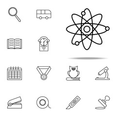 atoms icon. education icons universal set for web and mobile