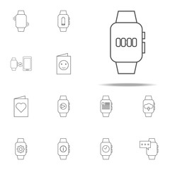 Poster - stop watch on smart watches icon. web icons universal set for web and mobile