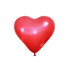 Wall Mural - Realistic Heart balloon. Red vector balloon for Valentine's Day. Helium heart shape balloon.