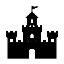 Large Castle Fortress Or Kingdom Flat Vector Illustration For Games And Websites