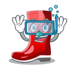 Sticker - Diving single of boots isolated on mascot