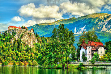 Sticker - Bled Castle in Slovenia