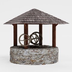 Poster - Realistic 3D Render of Medieval Well