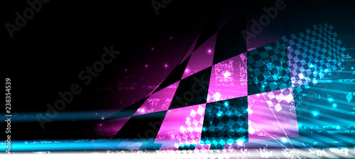 Cuadros en Lienzo Racing speed background, vector illustration abstraction in car track