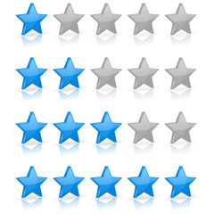 Canvas Print - Blue stars. Rating levels