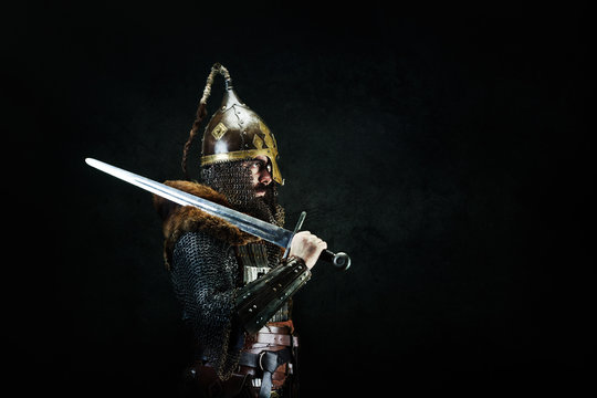 Portrait of a medieval warrior