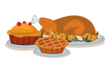 Wall Mural - thanksgiving day pie