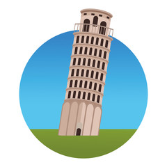 Sticker - pisa tower monument