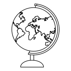 Sticker - earth globe map