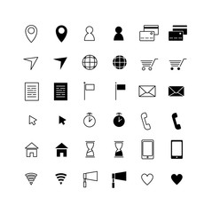 Vector of communication icons set