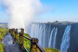 Fototapeta  - View of Victoria falls, Africa's most famous landmark 