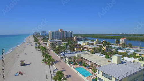 Foto  Aerial picture of Hollywood beach. Florida, USA