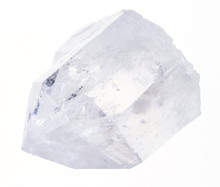 Raw Rock Crystal (clear Quartz) On White