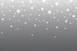 © exvanesko - Heavy snowfall, snowflakes in different shapes, forms, vector illustration. Many white cold flake elements on transparent background.