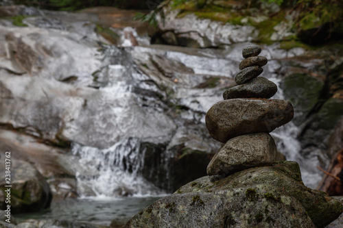 Stack Of Rocks Near A Waterfall Taken In Mt Fromme North Vancouver Stack Of Rocks Near A Waterfall Taken In Mt Fromme North Vancouver British
