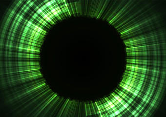 green abstract circle background, digital overlap layer line, simple technology design template, vec