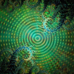 Wall Mural - Green Fractal