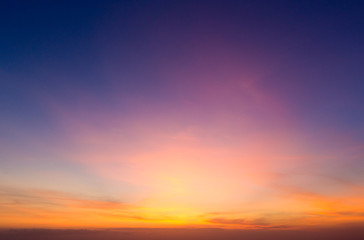 Sticker - Colorful sunset sky over tranquil sea surface