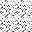 Monochrome seamless polka dot pattern. Hand drawn vector ornament for wrapping paper.	 