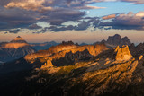 Fototapeta Na sufit - Sunset in the Dolomites, Lagazuoi, Italy