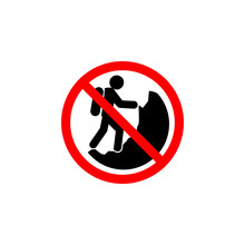 Forbidden Climbing Icon Can Be Used For Web, Logo, Mobile App, UI, UX