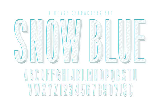 Condensed comical 3d display font design, alphabet