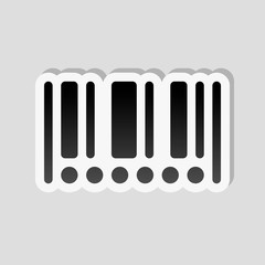 Poster - Barcode icon. Circles instead of numbers. Sticker style with whi