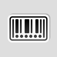 Poster - Barcode label icon. Circles instead of numbers. Sticker style wi