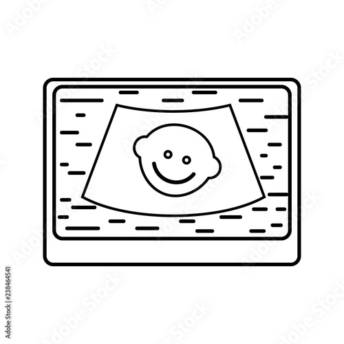 Fotografie, Obraz child on the Digital Ultrasonic Diagnostic icon