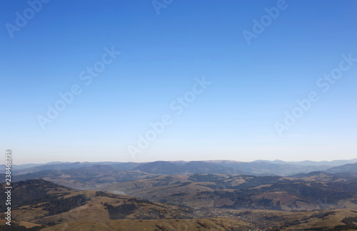 Fotografie, Obraz Beautiful mountain landscape with blue sky on sunny day