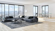© 3DarcaStudio - large luxury modern bright interiors Living room illustration 3D rendering computer digitally generated image