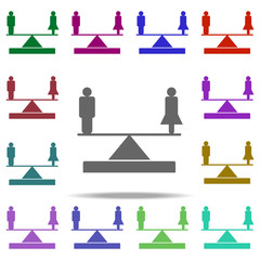 gender equality icon. Elements of Human Rights in multi color style icons. Simple icon for websites, web design, mobile app, info graphics